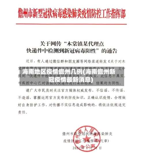 海南地区疫情儋州几例(海南儋州新冠疫情最新消息)-第3张图片