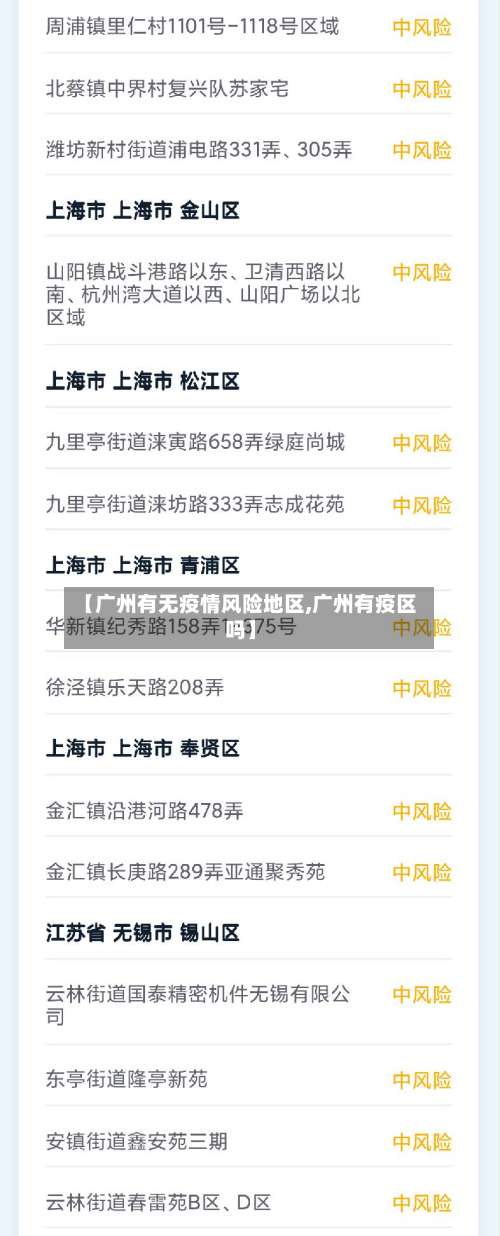 【广州有无疫情风险地区,广州有疫区吗】-第1张图片