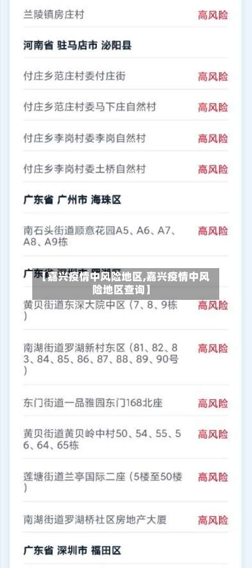 【嘉兴疫情中风险地区,嘉兴疫情中风险地区查询】-第2张图片