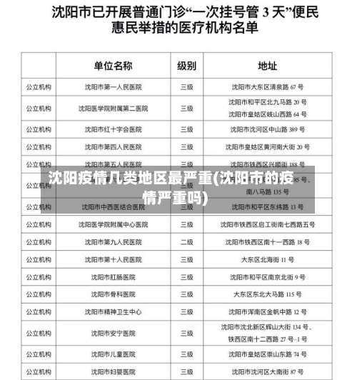 沈阳疫情几类地区最严重(沈阳市的疫情严重吗)-第1张图片