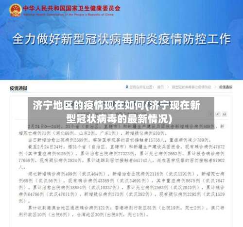 济宁地区的疫情现在如何(济宁现在新型冠状病毒的最新情况)-第1张图片