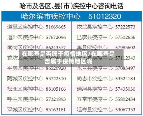 在哪查是否属于疫情地区/在哪查是否属于疫情地区呢-第3张图片